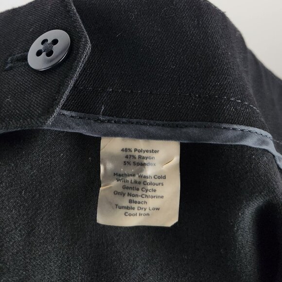 Talbots Black Classic Slim Trouser Pants Side Zip sz 8 Career Office - Picture 9 of 9